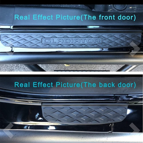 Imagen 5 de 5 de Protecciones De Goma Para Puerta De Jeep Wrangler 4pzs Negro