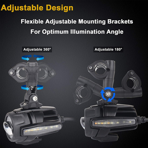 Faros Led Bmw R1200gs Adv F800g + Luz Giro + Kit Completo