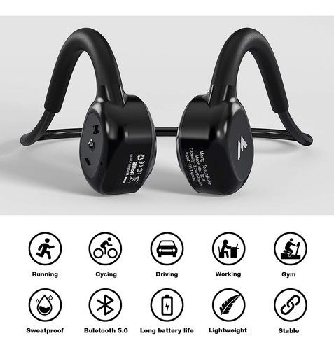Moing Wireless Bone Conduction Auriculares Bluetooth 5.0 ...