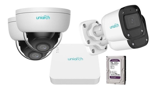 Kit 4 Cámaras De Seguridad Ip Cctv Hd 1080p Uniarch 