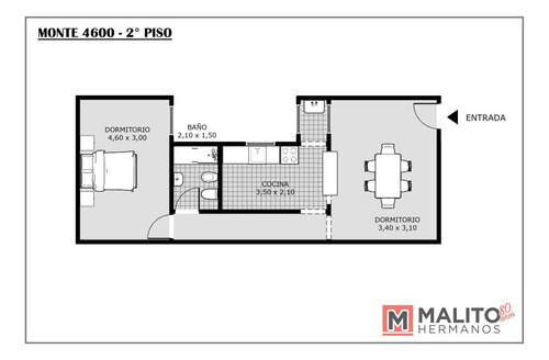 Venta Departamento 2 Ambientes En 2 Piso Por Escalera En Parque Avellaneda