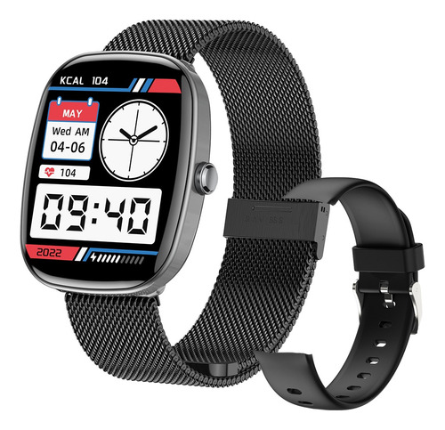 Reloj Inteligente Smart Watch Bluetooth,para Hombre Y Mujer - Monitor Cardiaco, 100+ Modos Deportivos, Alarma De Sueño Y Notificaciones Push