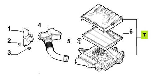 Filtro Aire Completo -original- Fiat Strada Volcano 1.32020-