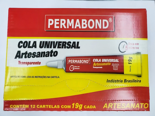 Cola Artesanato 12un Cola Universal Cor Transparente
