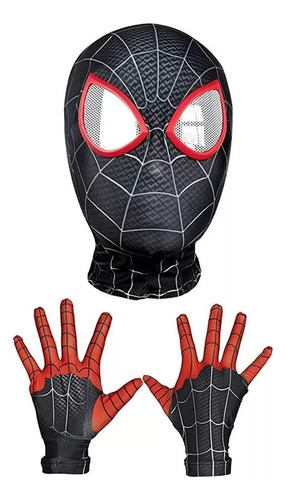 Máscara Y Guantes De Cosplay De Spider-man De Miles Morales