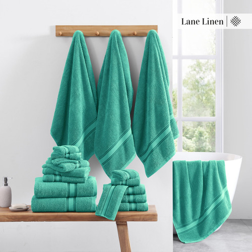 Juego De Toallas De Baño Lane Linen Luxury, 100% Algodón, 18