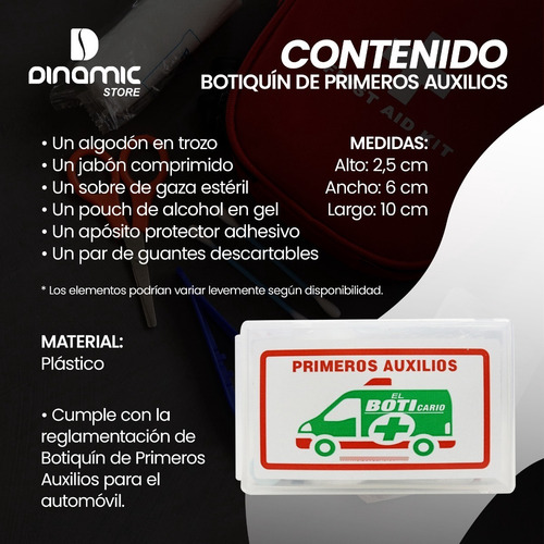 Imagen 6 de 9 de Kit Seguridad 6 En 1 Vehicular Auto Matafuego Econo Manta.