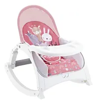 Comprar Silla Mecedora Para Bebe Roking 5 En 1 Babycam Con Juguetes Color Rosa Animalitos