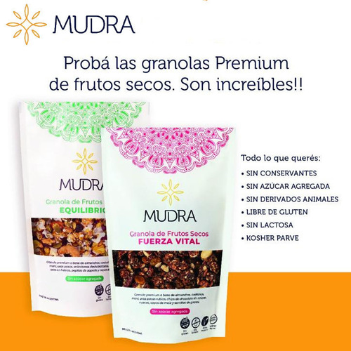 Granola Pack X4 Frutos Secos S/azucar S/tacc Kosher Vegan
