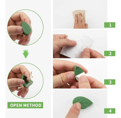 Kit De 40 Hojas De Clips Adhesivos Para Fijar A La Pared Y S