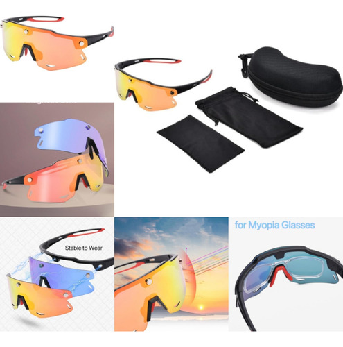 Gafas De Sol Deportivas Magnético 3 Cambios + Correctivos