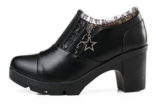 Dadawen Zapatos De Vestir Oxford Con Plataforma De Encaje, C