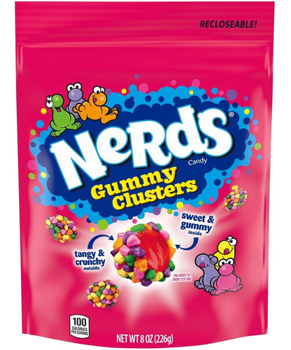 Dulces Nerds Gummy Clusters 8 Oz Importado Envio Ya