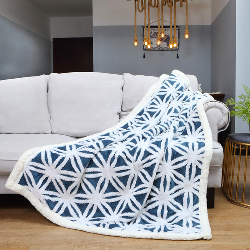Manta De Forro Polar Lomao Sherpa, 230 X 230 Cm, Suave Y Dif