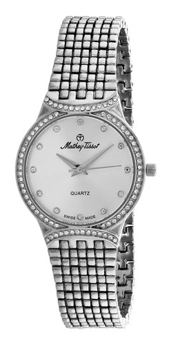 Reloj Mujer Mathey-tissot D2681ai Cuarzo Pulso Plateado En