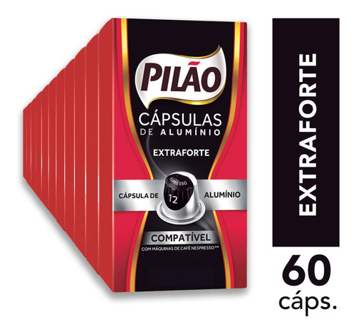 Kit 60 Cápsulas De Alumínio Pilão Espresso 12 - 20 Unidad