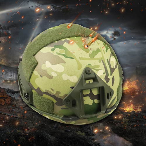 Casco Uhmwpe Militar Balístico Fast Nivel Iii-a Multicam S