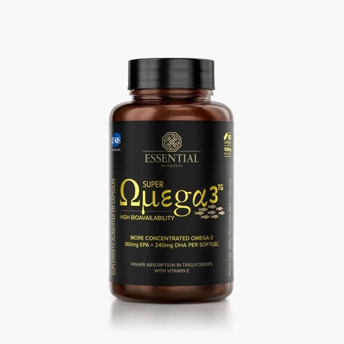 Imagem 1 de 1 de Suplemento em cápsulas Essential Nutrition  Super Omega 3 TG omega 3 Super Omega 3 TG em pote 180 un