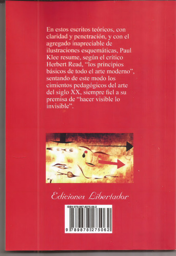 Bases Para La Estructuracion Del Arte, De Paul Klee. Editorial Libertador, Tapa Blanda En Español, 2023