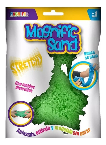 Magnific Sand 450g Verde Con Moldes 2211