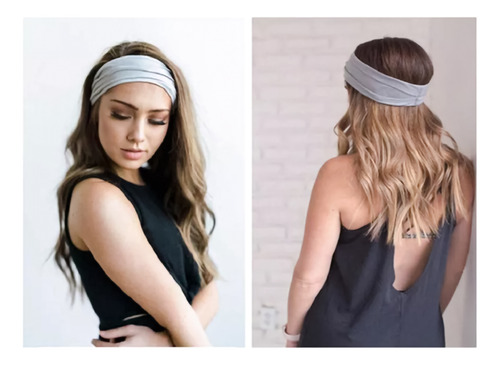 Cintillo Multiuso Elasticado Blanco Y Negro Moda