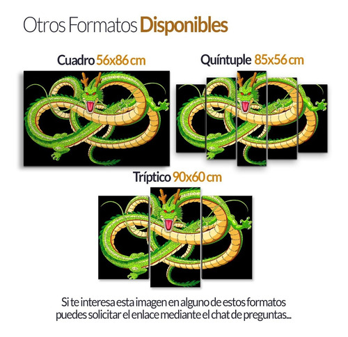 Cuadro Moderno 28x40 Cm Goku Dragon Ball Shenlong Jd 20-0370