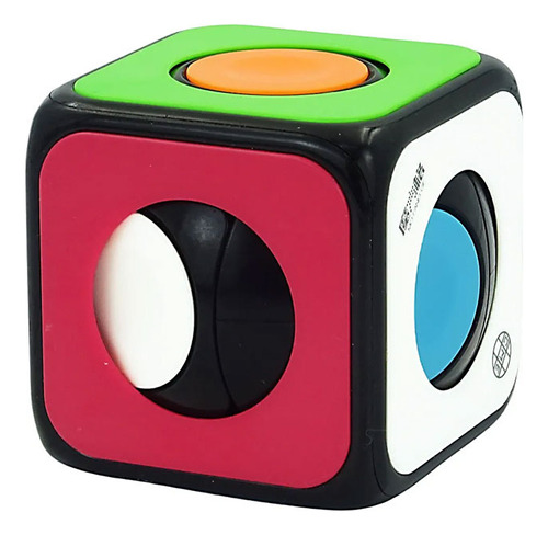 Cubo 1x1x1 (spinner Version) Qiyitoys Original Base Negra