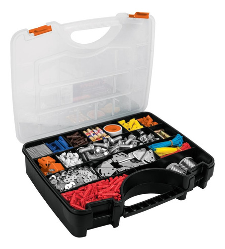 Organizador Con Tapa Y 17 Compartimentos Truper Negro