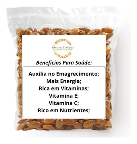 1 Kg Amendoa Crua A Granel