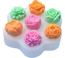 Comprar Molde De Silicón De Flores Rosas Para Hacer Jabones Vela