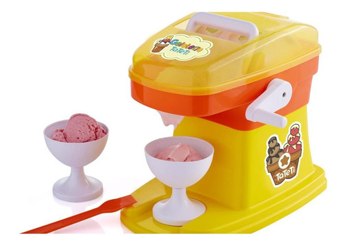 Brinquedo Infantil Gelateria Máquina De Fazer Sorvete Tateti Cor Amarelo