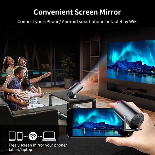 Android 12 Mini Proyector Portátil- Wifi Proyector 4k 1080p