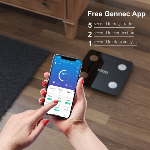 Analizador Masa Corporal Bascula Peso Inteligente Bluetooth