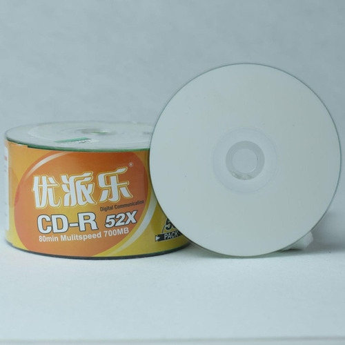 Cd-r 700mb 16x Prata Printable Gravável Media Disc - 50pk