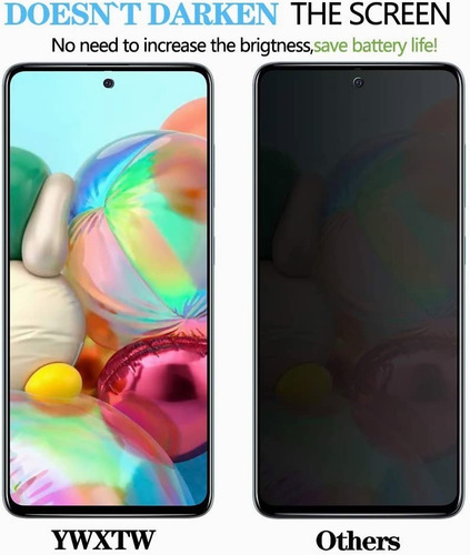 2 Piezas Mica Privacidad Cristal Templado Para Motorola G60/g40 Fusion