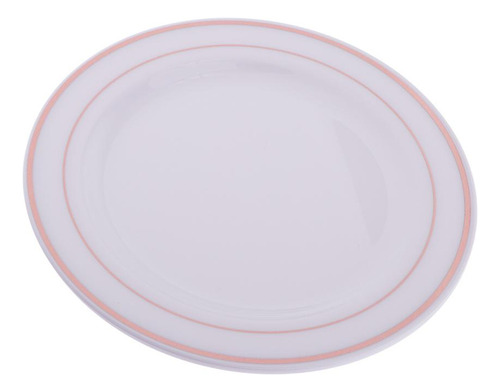 Plato De Plástico Desechable Oro Rosa