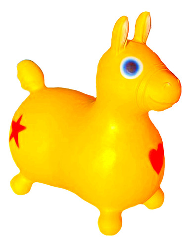 Caballo Saltarin Goma Inflable Infantil Caballito Amarillo Sc Calidad Ternuritas