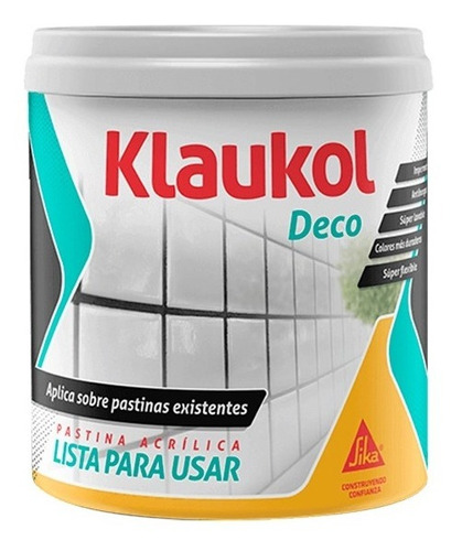 Imagen 1 de 4 de Pastina Acrílica Impermeable Antihongos Deco (1,5kg) Klaukol