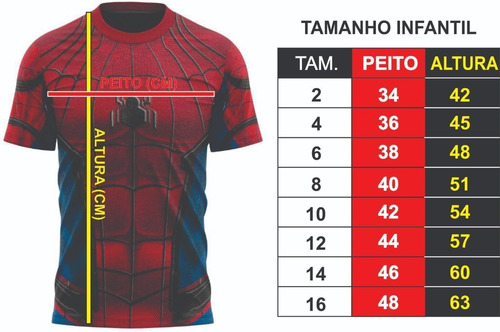 Imagem 3 de 7 de Camiseta Adulto - Traje Homem Aranha Red - Dryfit Tecido