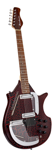 Guitarra Eléctrica Danelectro Large Sitar Red Crackle