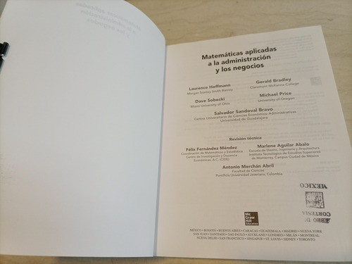 Libro. Matemáticas Aplicadas A La Administración Y Los Negoc (Usado)