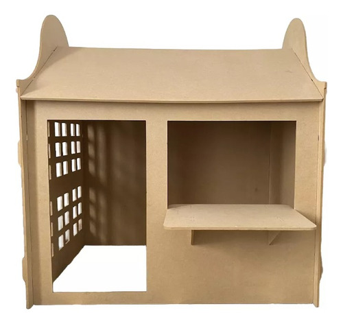 Casita Infantil De Madera Para Niños 120x90 Cm Nude Cuadrados