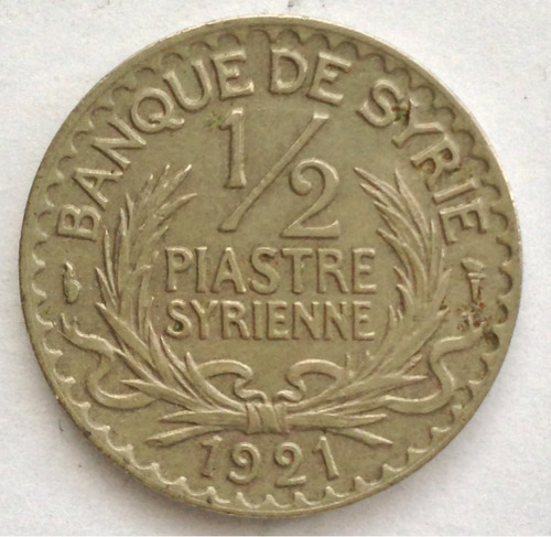 Moneda Siria 1/2 Piastre 1921