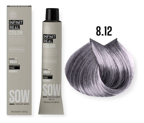 Sow Infinit Real Color Tono 8 Rubio + Developer 20v 100ml
