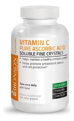 Vitamin C Powder Pure Ascorbic Acid Soluble Fine Non Gmo Cry