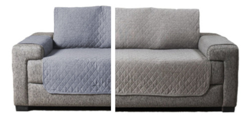 Protector Cubre Sala Gris Sillón Loveseat 2 Plazas Nuevo