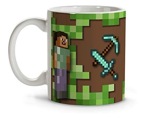 Imagen 5 de 7 de Tazas Personalizadas Diseño Minecraft C/caja Sublimada Bola8
