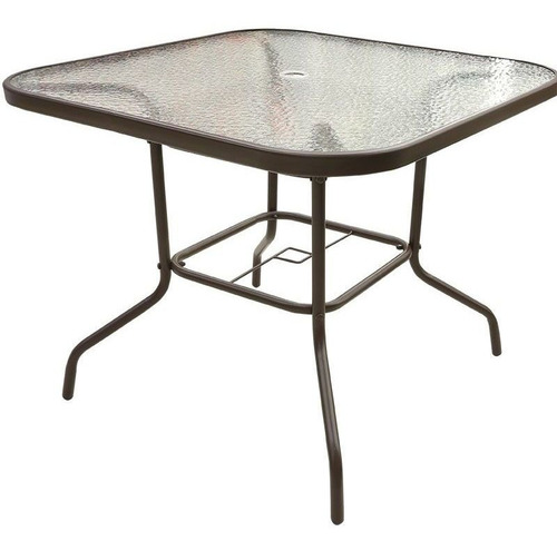Imagen 2 de 2 de Mesa D Vidrio Cuadrada P/ Interior / Exterior 90x90cm Jardín