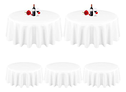 5 Pack Mesa Redonda 60 Inch Polyester Mesa Redonda Krqym