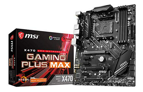 Placa Madre  X470 Gaming Plus Max Para Ryzen 2 Y 3 Gen Am4 C